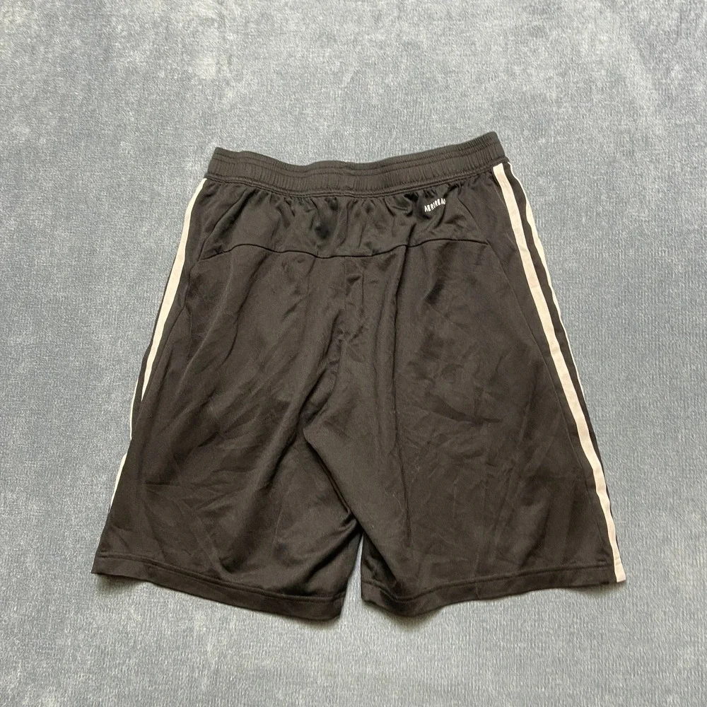 Adidas Primeblue Aeroready Basketball Shorts Mens Medium Black Striped Athletic